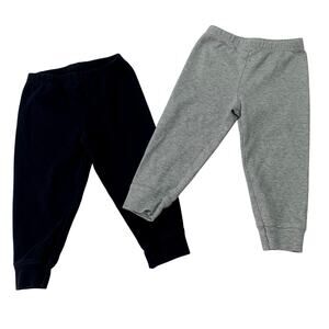 Primary Baby Sz 18-24M Gray Black Lot of 2 Loose Fit Cotton Joggers Leggings